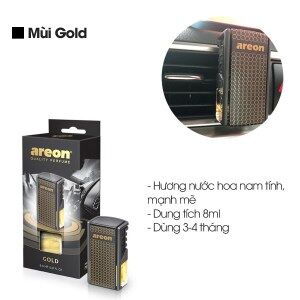 Nước hoa kẹp cửa gió ô tô Areon Gold Sport Lux
