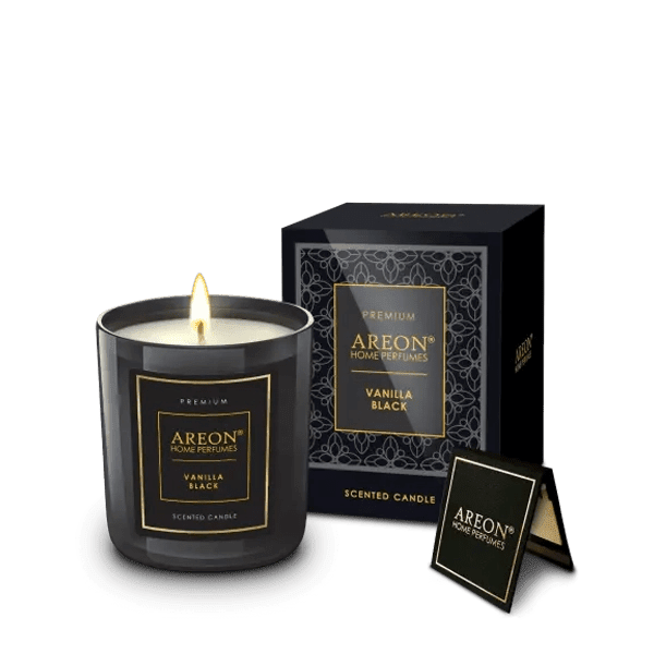 Nến thơm phòng Areon Home Candle Premium Vanilla Black